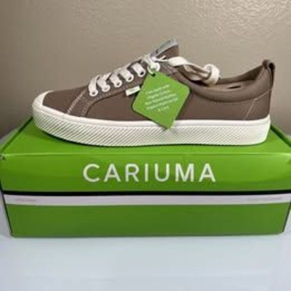 Cariuma OCA Low Burnt Sand Canvas Sneakers Shoes Mens 8.5 Womens 10 Lace Up - Picture 9 of 9